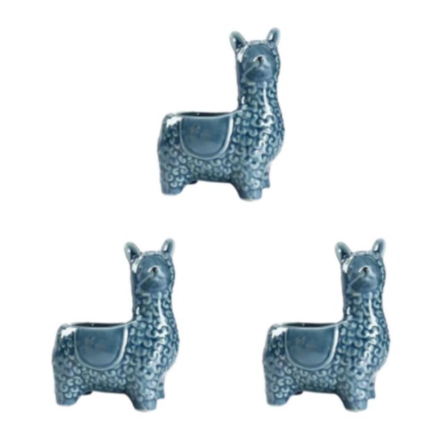 Wweixi 1/2/3 Animal Shape Pots Durable Materials For In Garden For Small Spaces Eco-friendly Crooked Head blue 3PCS