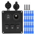 thumbnail image 2 of Car Marine Green LED Single Rocker Light Switch + CarCigar Lighter, 2 of 7