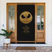 The Nightmare Before Christmas Door Cover Decorated Banner Tapestry Home Decoration Holiday Party Supplies Door Banner Porch Sign Banner 72.8 x 35.4 Inch