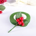 thumbnail image 4 of 100 piezas de frutas rojas, bayas, acebo, flores artificiales, selección de Navidad, decoración del hogar, adorno (12 mm), 4 of 5