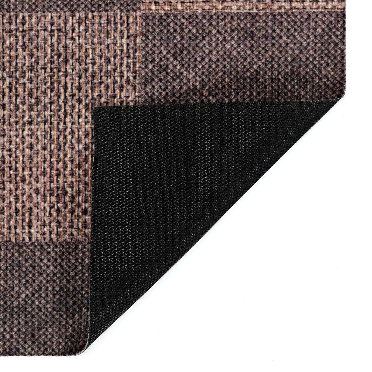 6X8 Brown/Black Sisal Area Rug w/TPR