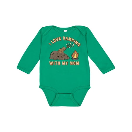 

Inktastic I Love Camping With My Mom Gift Baby Boy or Baby Girl Long Sleeve Bodysuit