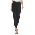thumbnail image 3 of Fewfanhot Women's Pants See Through Flare Leggings Hollow Out Mesh Sheer Cover Up Trousers, 3 of 8