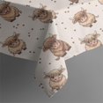 thumbnail image 4 of Beige Highland Cow Dot Pattern Rectangle Tablecloth 60"x102",Waterproof Polyester Rectangle Table Cloth, Wipeable Spillproof Polyester Tablecloth for Dining, Camping, Indoor and Outdoor, 4 of 6
