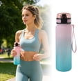 thumbnail image 2 of 16.9oz Sports Water Bottle, Leakproof Wide Mouth Hydration Jug, BPA-Free Large Capacity Waterbottle with Stainless Steel Rim for Gym, Travel, Hiking, Office, D, 2 of 8