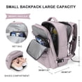 thumbnail image 2 of Mochila de viaje WONHOX Carry on para mujer y hombre Lotus Pink, 2 of 7