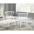 thumbnail image 2 of Miekor Furniture Roundhill Alwynn White and Natural Wood 5-piece Dining Set, Dining Table with 4 Windsor Chairs B5A4047, 2 of 9