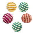 thumbnail image 1 of 5pcs 5 cm sisal bola de cáñamo gatito teaser jugando masticar juguetes para mascotas gato rasca (color aleatorio), 1 of 6