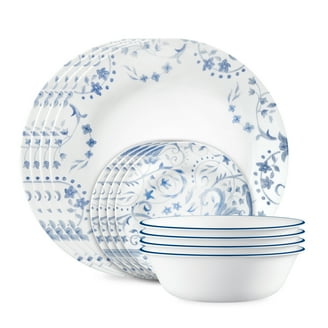 Corelle® 12-piece Azure Medallion Glass Dinnerware Set, Everyday