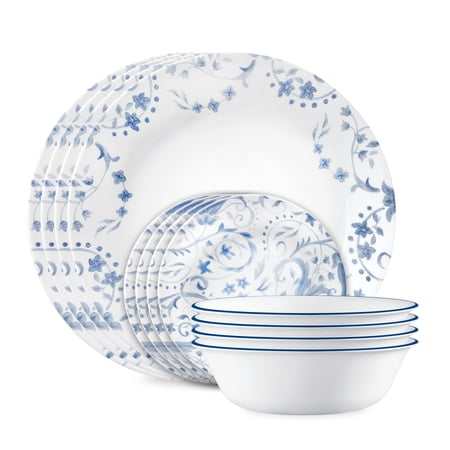 Corelle Darlington 12-Piece Glass Dinnerware Set (Service for 4)