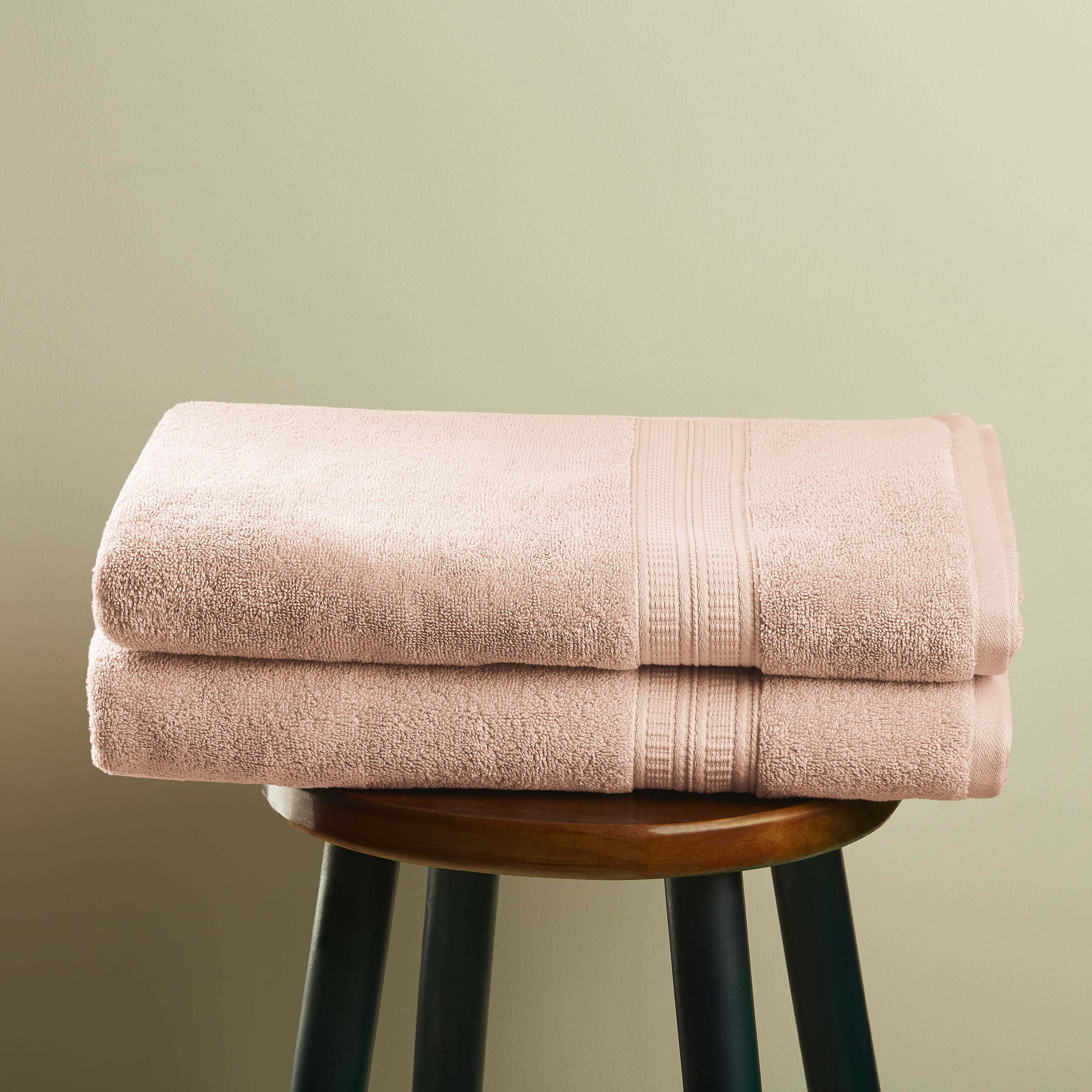 Hotel Style Pima Cotton 2 Piece Bath Sheet Set, Pearl Blush