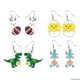 thumbnail image 1 of Pendientes de conejo de Pascua • Pendientes asimétricos de conejo escarchado • Diseño mini mono • Regalo para mujeres • 1 par, 1 of 1