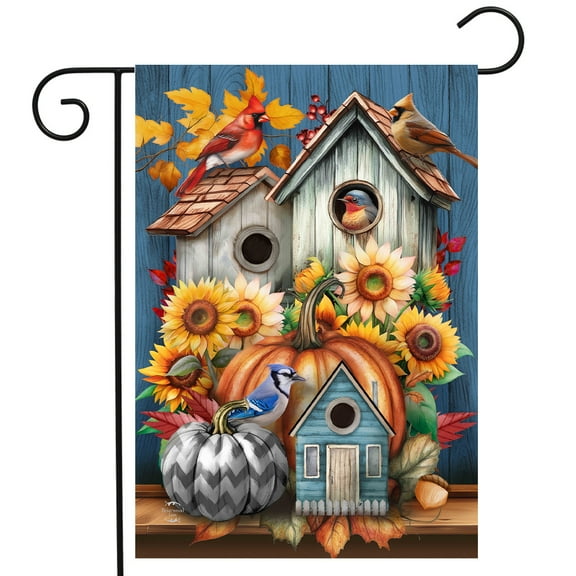 Briarwood Lane Fall Feathered Friends Garden Flag