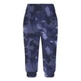 thumbnail image 6 of gbyLJF Capri Pants for Women Summer Casual Camo Print Yoga Pants Cinch Bottom Baggy Joggers Workout Sweatpants A02_Purple XXL, 6 of 6