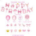 thumbnail image 2 of Decoración de cumpleaños de niña, Globo de papel de aluminio feliz cumpleaños, globo / arco iris / estrella, kit de decoración de fondo para la fiesta de cumpleaños XianweiShao 1327533057370, 2 of 5
