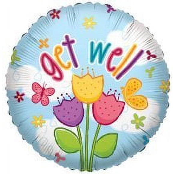 Conver USA 19083-18SP Ballon Emballé 3 Tulipes, 18 Pouces, Multicolore