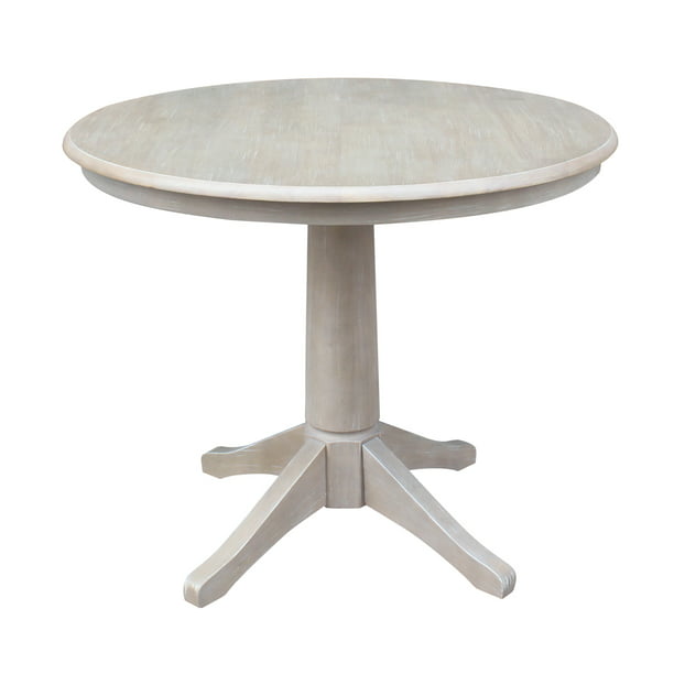 36 Solid Wood Pedestal Dining Table, Round Wooden Pedestal Dining Table