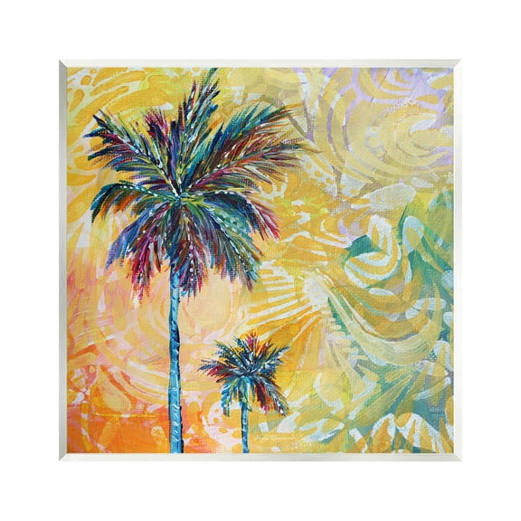 Stupell Industries Modern Patterned Palm Trees Abstract Painting Unframed Art Print Wall Art, 12 x 12