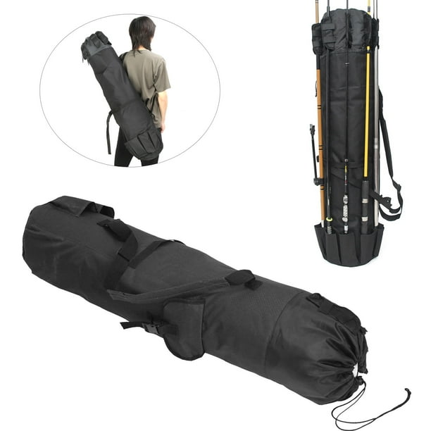 Fishing Pole Bag MultiFunctional Fishing Rod Case Protable Folding Storage  Bag Travel Case Fishing Reel Carrier 