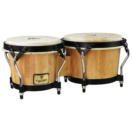 Tycoon Percussion Supremo Series 7" & 8-1/2" Bongos - Natural Finish - STB-BN