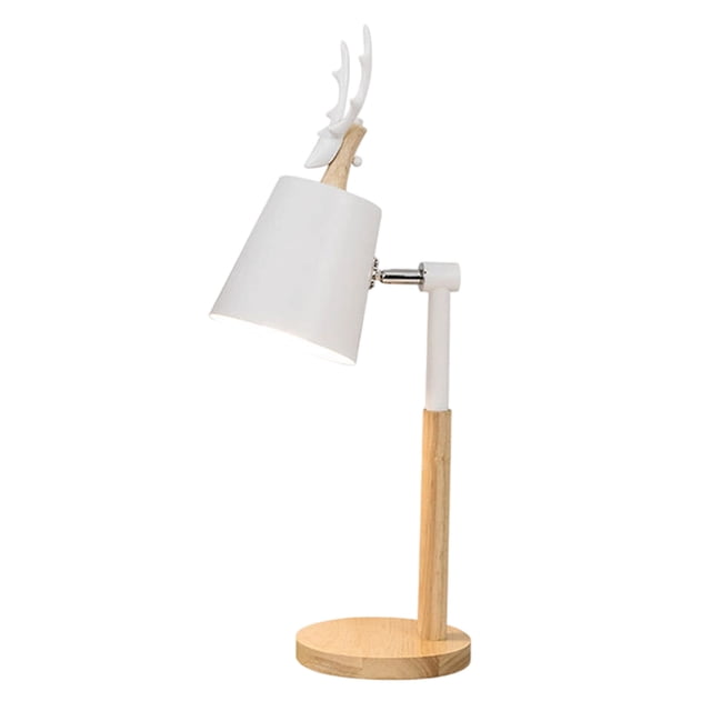 Lámparas de Escritorio Led para Oficina en el Hogar Pequeña Lámpara de Mesa Ajustable de Madera 34x14x13cm Hierro Negro para Dormitorio Junto a la Cama, Pequeñas Lámparas de Escritorio para Oficina En