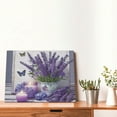 thumbnail image 3 of Farmhouse Bathroom Decor Wall Art Purple Lavender Picture Wall Decor Bathroom Picture Canvas Painting Prints Artwork Home Decorations Framed for Bedroom 12inx16in, 3 of 6
