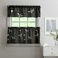 thumbnail image 2 of Kitchen Curtains 24 Inch Short - 3 Panel Set with Cute Bumble Bee and Honeycomb Print, Rod Pocket Window Curtain, 100% Polyester for Bee Lovers, Farmhouse, Kitchen, Living Room, Easy Wash, 2 of 6