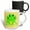 Multicolor, variant on 3drose, Image of Big Lime Green Frog on Yellow Dots, 11oz Magic Transforming Mug