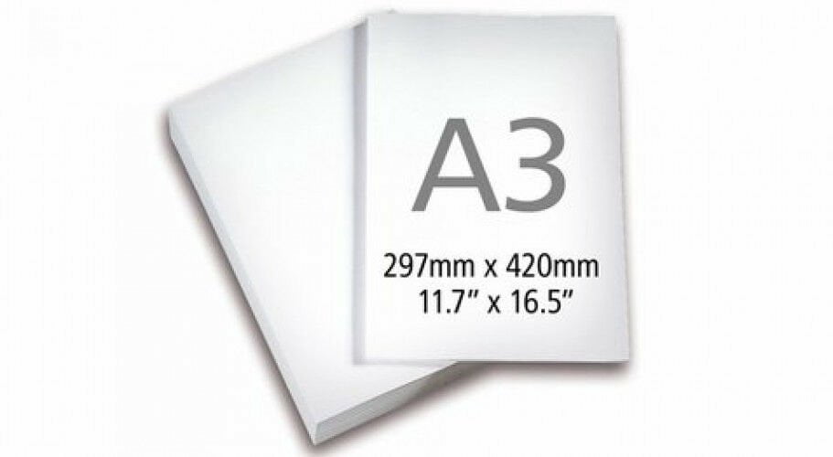 A3 White Card Stock Paper Size 11".7 X 16.5 (297 X 420 Mm) - Heavyweight 100lb Cover (270gsm) - 50 Pk