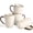 white-sun, variant on 16 Oz White-diam Ceramic Coffee Mug Set of 4 Square Pattern