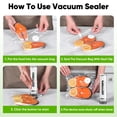 thumbnail image 3 of COZII Food Saver Vacuum Sealer Machine with 30 Bags, Preserve Compact Vacuum Sealer with Visible Water Tank, Handheld Portable, 60KPa Powerful suctio, 3 of 8