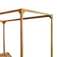 thumbnail image 3 of Benjara Yavi Outdoor Daybed Chaise- Adjustable Back- Brown Acacia Wood 79 Inch, 3 of 9