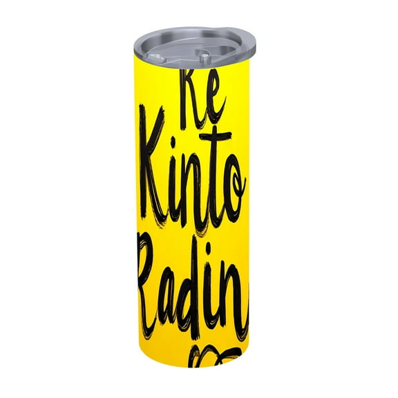 20 oz Stainless Steel Insulated Tumbler with Stylish ' Ke Kinto Radin ' Design Lid & Straw - Perfect for Home Office & Travel