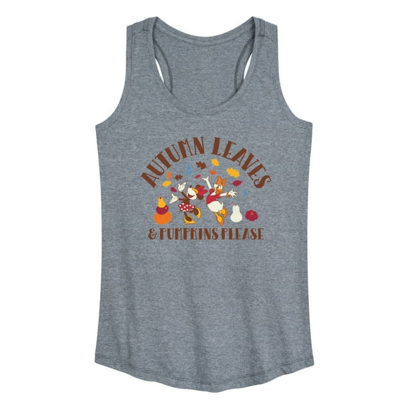 Mickey & Friends - Autumn Leaves And Pumpkins Please - Women's Racerback Tank Top