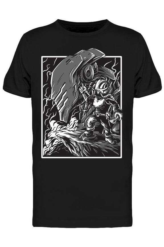 Gamer B. W. Design Icon T-Shirt Men -Image by Shutterstock, Male Small