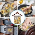 thumbnail image 3 of Farmhouse Sunflowers Kitchen Towels Set of 4, Water Absorbent Dish Towel, Rustic Barn Doors Flowers Butterfly Wooden Decorative Hand Towels - Quick Drying Cloth for Cooking Baking, 18x28 Inch, 3 of 8
