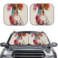 thumbnail image 2 of Fotbe Colorful Dachshund Art 2-Piece Car Windshield Sun Shade | Sun Blocker for Car Windshield | Foldable Automotive Interior Accessories for Sun Protection-Large, 2 of 6