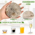 thumbnail image 4 of 6 Pcs Drink Coasters with Holder 3.94in Woven Coasters for Drinks Brown Paint Splatters Pattern Coaster Set for Protection Table, 4 of 7