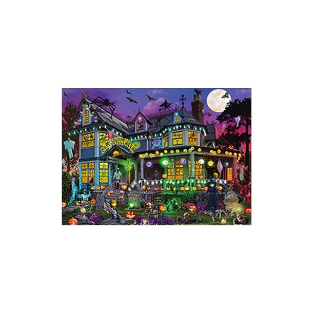 Rompecabezas de Halloween, 1000 piezas, calabaza, fantasma, bruja, terror, juego de rompecabezas, regalo, 1,5mm