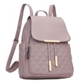 thumbnail image 1 of Mochila KKXIU de piel acolchada a la moda para mujer, color rosa, 1 of 7