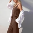 thumbnail image 6 of Frostluinai Women's Casual One Piece Jumpsuits Sleeveless Wide Leg Summer Romper Long Pants Workout Jumpsuits with Pockets, 6 of 8