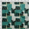 thumbnail image 4 of oneOone Rayon Teal Green Fabric Brush Stroke Sewing Material Print Fabric By The Yard 56 Inch Wide, 4 of 8