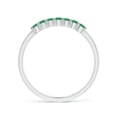 thumbnail image 2 of Angara Rings - Natural Emerald Half Eternity Wedding Ring in 14K White Gold for Women (Size-2mm) | May Birthstone Jewelry, Birthday, Anniversary, Jewelry Gift for Women, 2 of 11