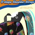 thumbnail image 5 of Colorful Keyboard Black Pattern 17" School Backpacks for Teens,Waterproof Oxford Fabric,S-Shape Padded Straps for School,Travel,Hiking,Camping, 5 of 6