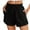 Black, variant on vigerkar Women's Plus Size Casual Shorts Drawstring Elastic Waist Linen Shorts Summer Wide Leg Lounge Shorts with Pockets Black, XL