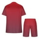 thumbnail image 4 of Mens Pantalones Casuales Cuello Redondo Impresión de Manga Corta Blusa Y Pantalones Cortos Traje, Pantalones de Traje para Hombres, 4 of 5