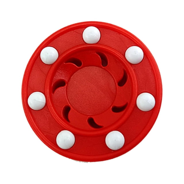 spellwife Rondelle de Hockey à Roulettes Durable Rondelles Entraînement Haute Performance Glissière Rouge