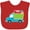Red, variant on Inktastic Valentine's Day Heart Truck Boys or Girls Baby Bib