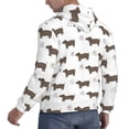 thumbnail image 6 of Fotbe Men's Hoodie with Dachshund Dog Puppy Pattern - Kangaroo Pocket Pullover Hooded Sweatshirt, Perfect for Daily Wear, Travel, and Home-3X-Large, 6 of 7