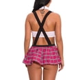 thumbnail image 3 of Conjunto de ropa interior sexy Traje de traje de escenario de tentación uniforme Traje de ropa de cosplay suave, Rosa roja, S tholdsy XX000043-06, 3 of 7